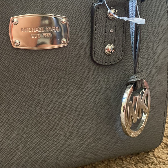Michael Kors | NWT Gray Medium Satchel Purse - Picture 4 of 13